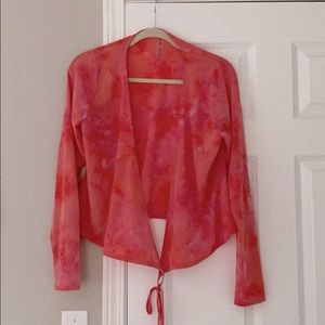 Outdoor Voices Tissue Weave Wrap Top